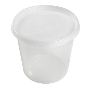 Frosted Deli Soup Containers with lids 24 oz. - 240/Case