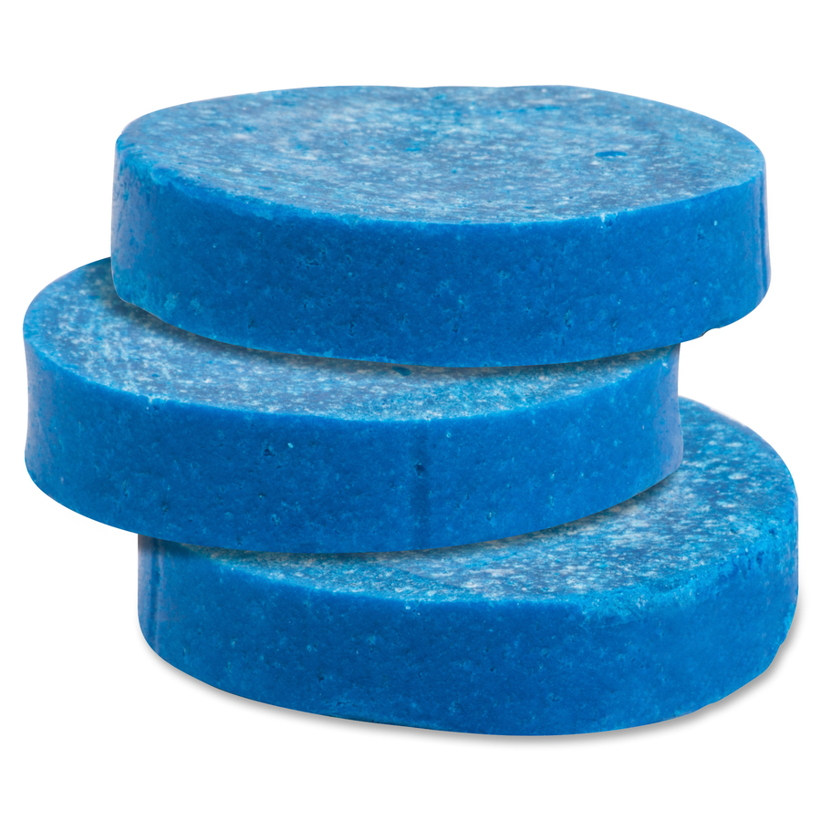 Genuine Joe Non-Para Toss Blocks - Non-para Deodorizer, Water Soluble, Biodegradeable, Acid-free - Blue - 12 / Box