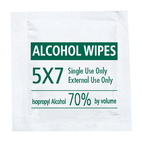 Individually Wrapped Towelettes Wipes with 70% Alcohol - 1000/Case