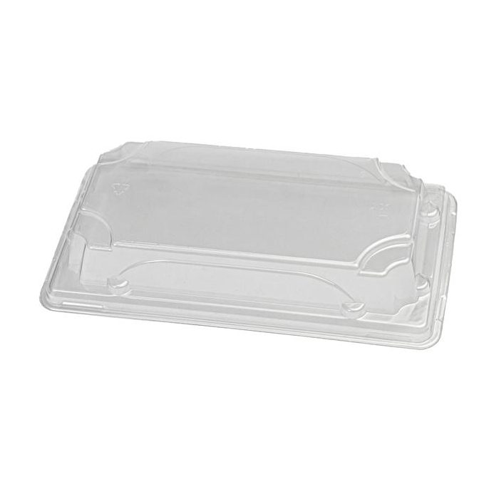 Sushi Tray Lid for Compostable Sugarcane 6.5 x 3.5 x 1.75" - 600/Case