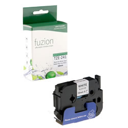 Fuzion TZE-241 18mm x 8m Tape - Black on White