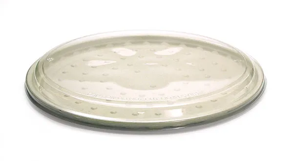 12″ Clear Recycled PET Lid for TreeSaver™ Pizza Pans – Flat
