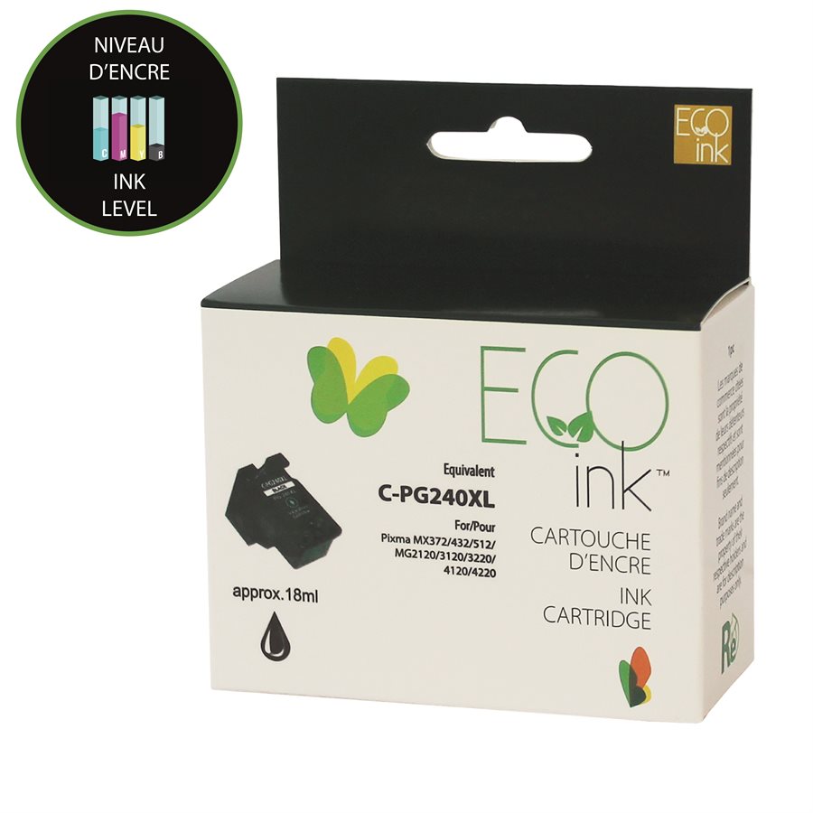 Canon Remanufactured High Yield Black Ink Cartridge for Canon PG-240XL