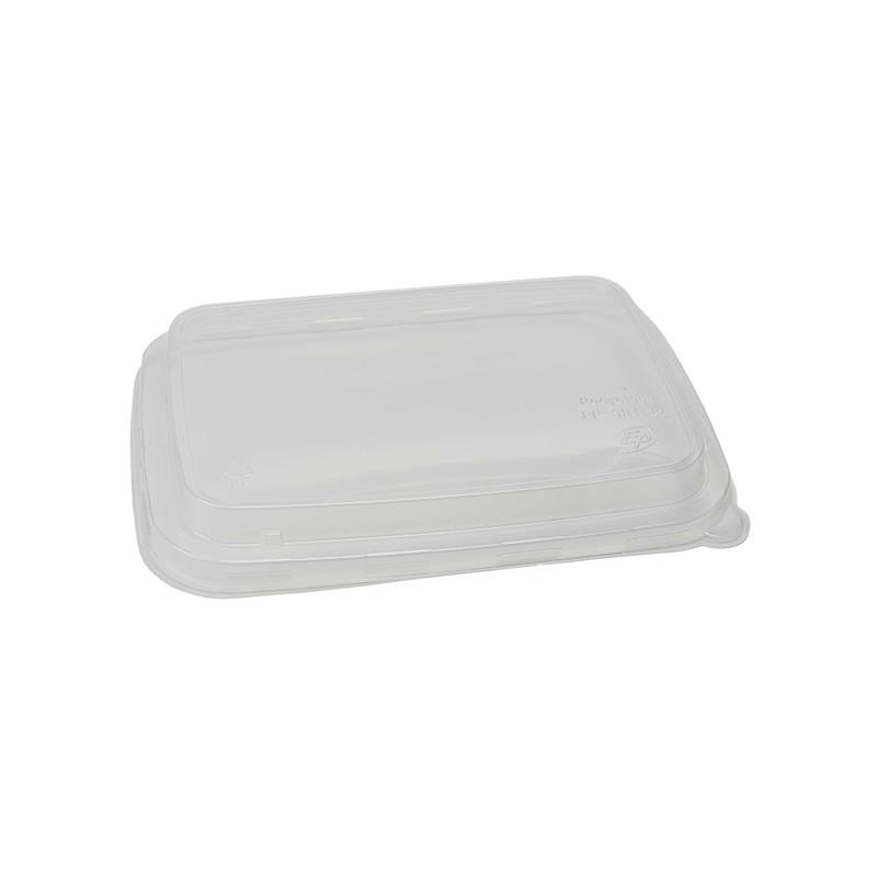 Recyclable Rectangular Lid for Sugarcane 28oz - 38oz Rectangular Container - 300/Case