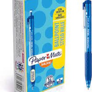 Paper Mate Inkjoy 300 RT Blue Ballpoint Pens - 12/Box