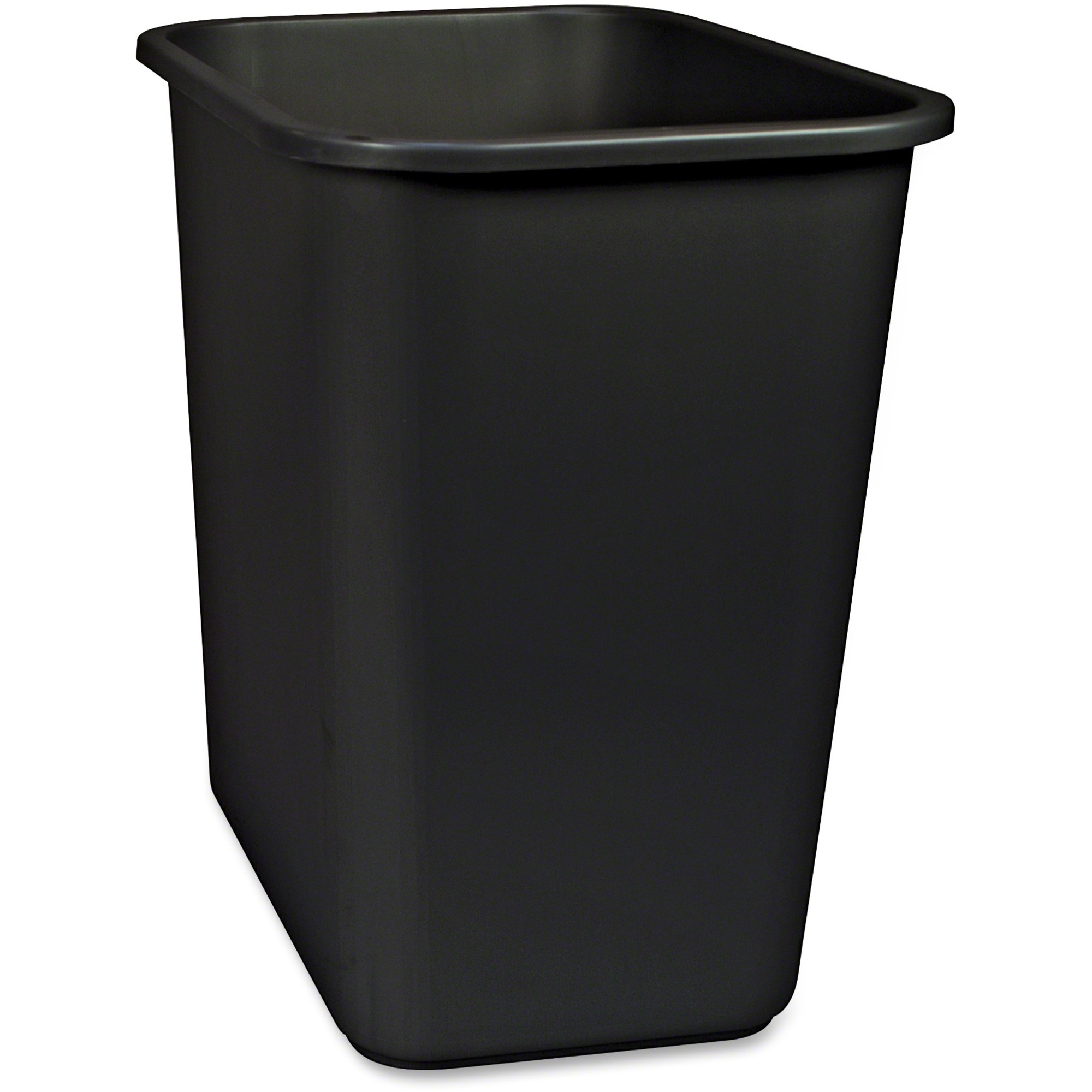 Storex Washable 28qt Plastic Waste Basket - 26.50 L Capacity - 15'' Height x 14.2'' Width x 10.3'' Depth - Plastic - Black