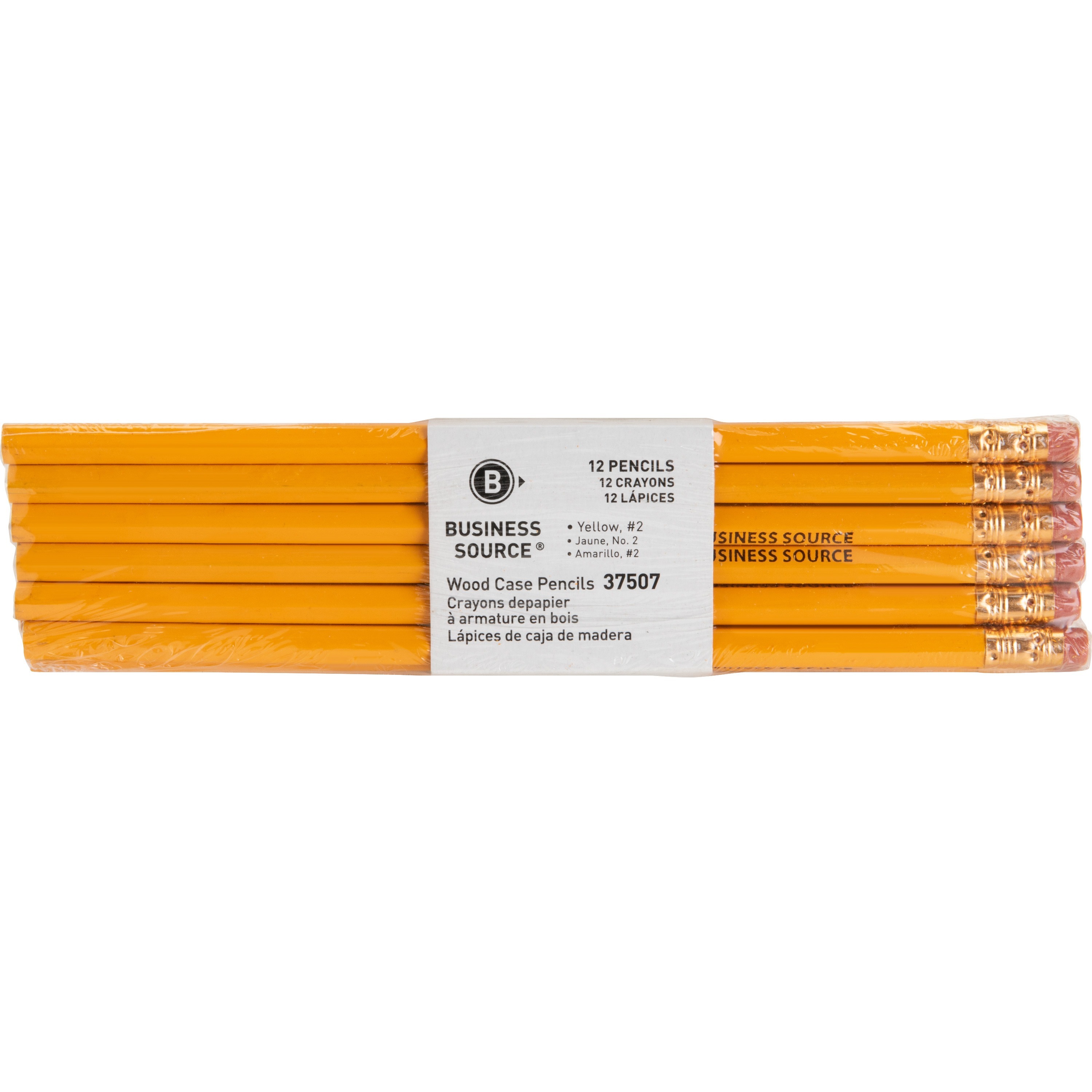 Business Source Woodcase No #2 Pencils - 12/Pack