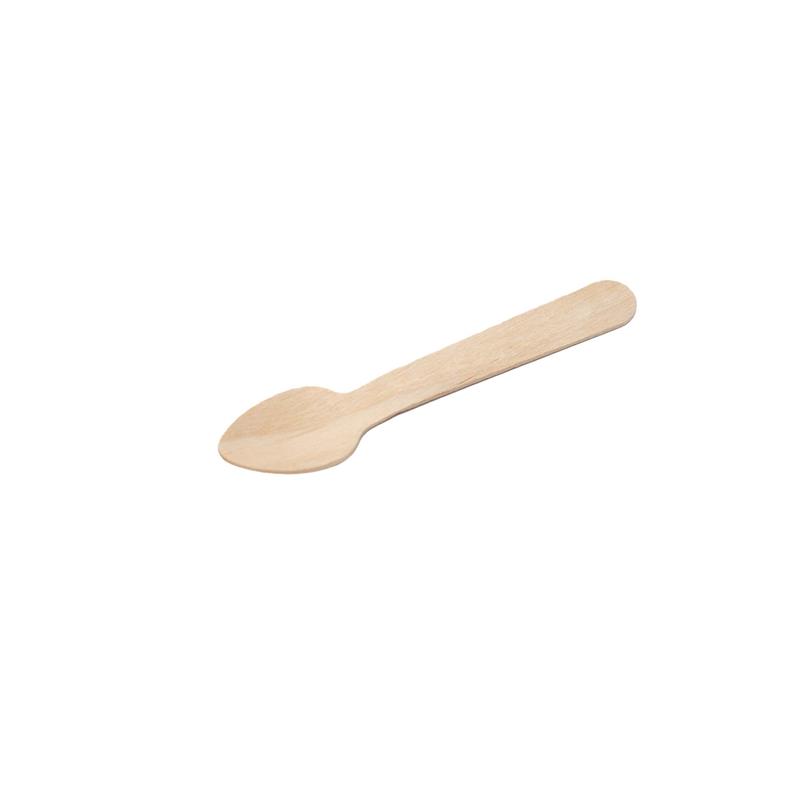 4" Mini Compostable Wooden Spoons - 10000/Case