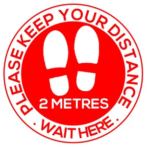 Distancing Floor Safety Floor Sign Marker - Per Sticker