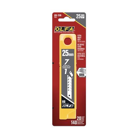 OLFA HB-20B 9061 Extra Heavy-Duty Snap-Off Blades, 25-mm - 20/Pack