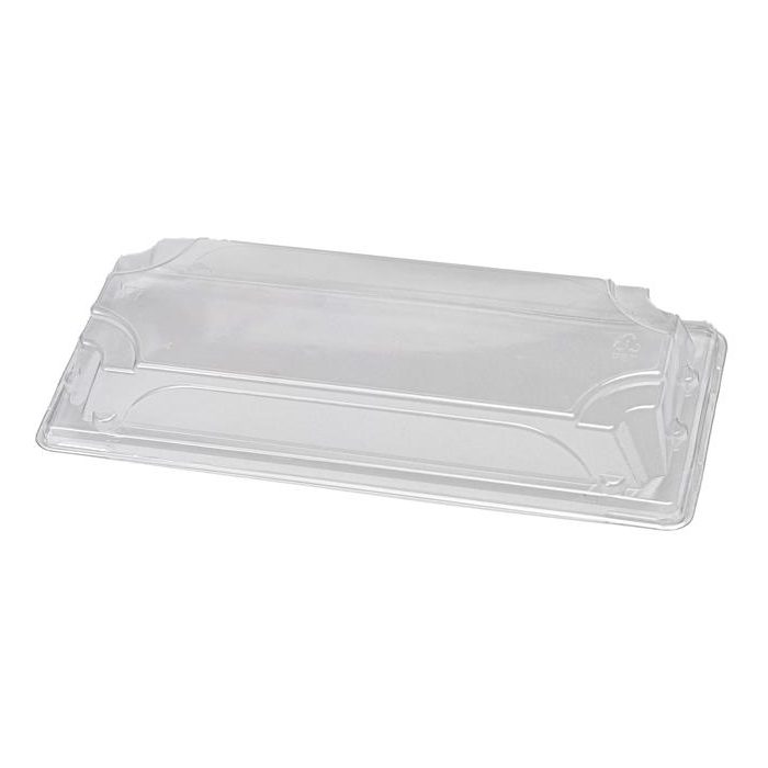Sushi Tray Lid for Compostable Sugarcane 8.75 x 3.75 x 1.75" - 600/Case