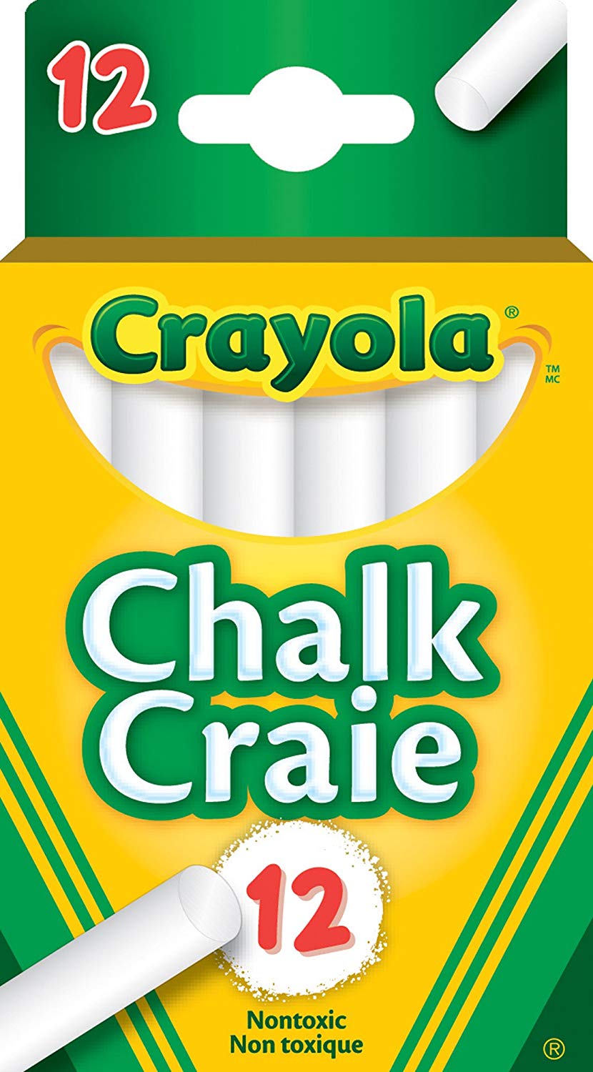 Crayola Swan White Chalk - 12/Box