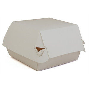 Container Paper Clamshell Hamburger 4-3/8'' x 4-3/8'' x 3-3/8'' - 500/Case