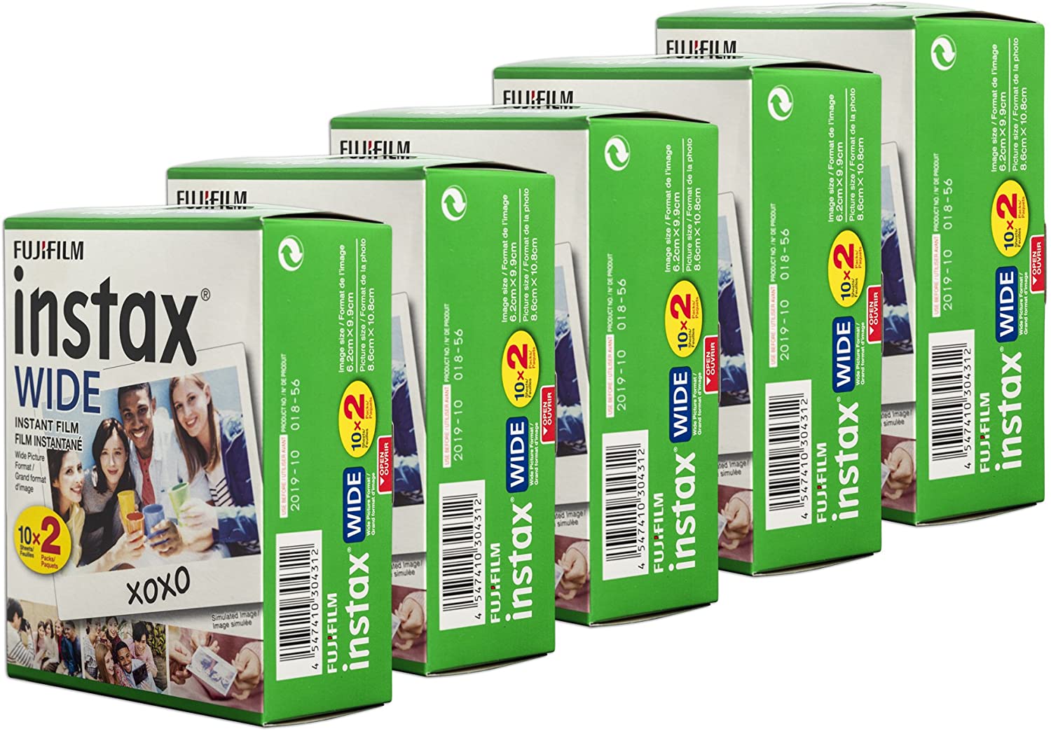 FUJIFILM wide film INSTAX WIDE K5 - 20 sheets x 5 boxes (100 sheets)