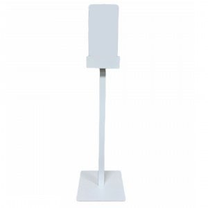 Hand Sanitizer White Metal Stand-Alone Stand - Each