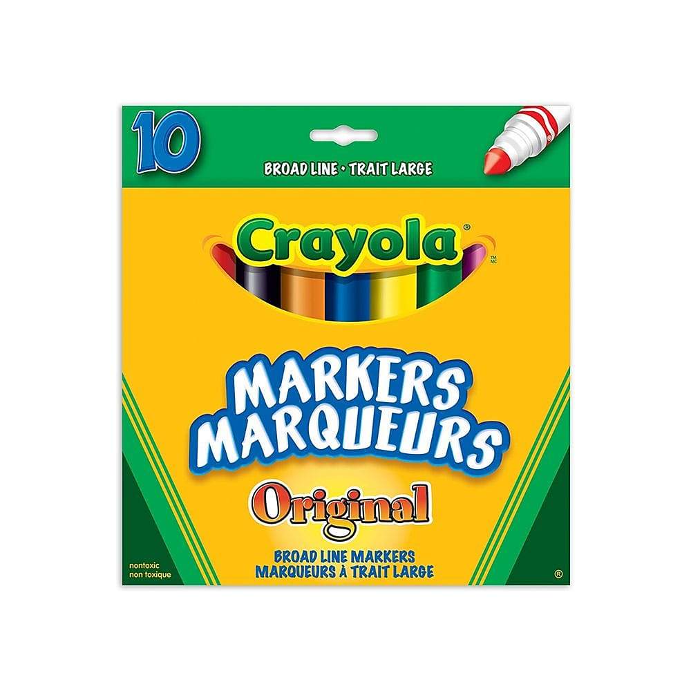 Crayola Original Broad Line Markers, 10/Pack