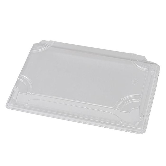 Sushi Tray Lid for Compostable Sugarcane 8.5 x 5.25 x 1.75" - 600/Case