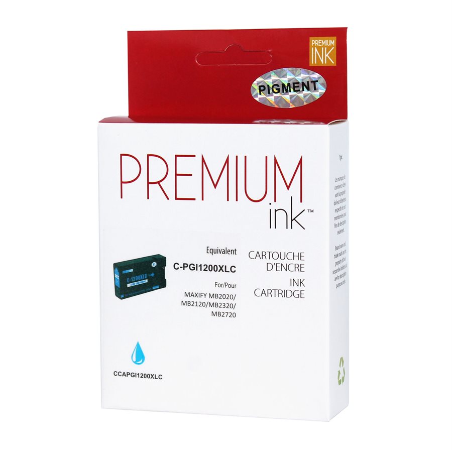 Premium Compatible Cyan Ink Pigment Cartridge for Canon PGI-1200XL