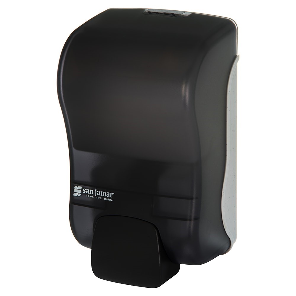 San Jamar S900TBK Wall-Mounted Oceans Soap and Hand Sanitizer Dispenser - Black Pearl