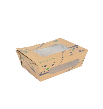 Small Salad Snack Box​ 6.25" x 4.5" x 2" with Window - 250/Case