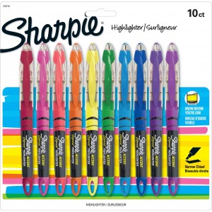 Sharpie Accent Highlighter - Liquid Pen - 10/Pack Assorted