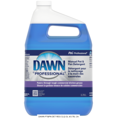 Dawn Professional Manual Pot and Pan Dishwashing Detergent, Original Scent - 3.78L -  4/CS