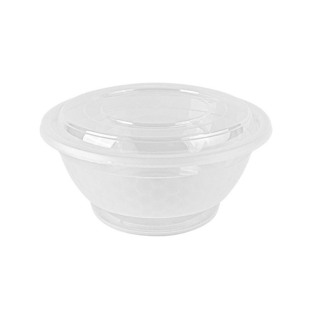 36 oz. Round Microwavable Noodle Bowl With clear Lid - 150 set/case
