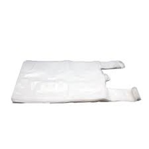 S-5 White T-Shirt Bag 19'' x 22'' -  17 lbs. - 1000/case