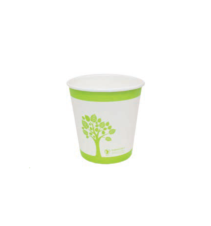 Paper Hot Paper Cup Single Wall 12oz, PLA lining-Printed - White - 1000/case