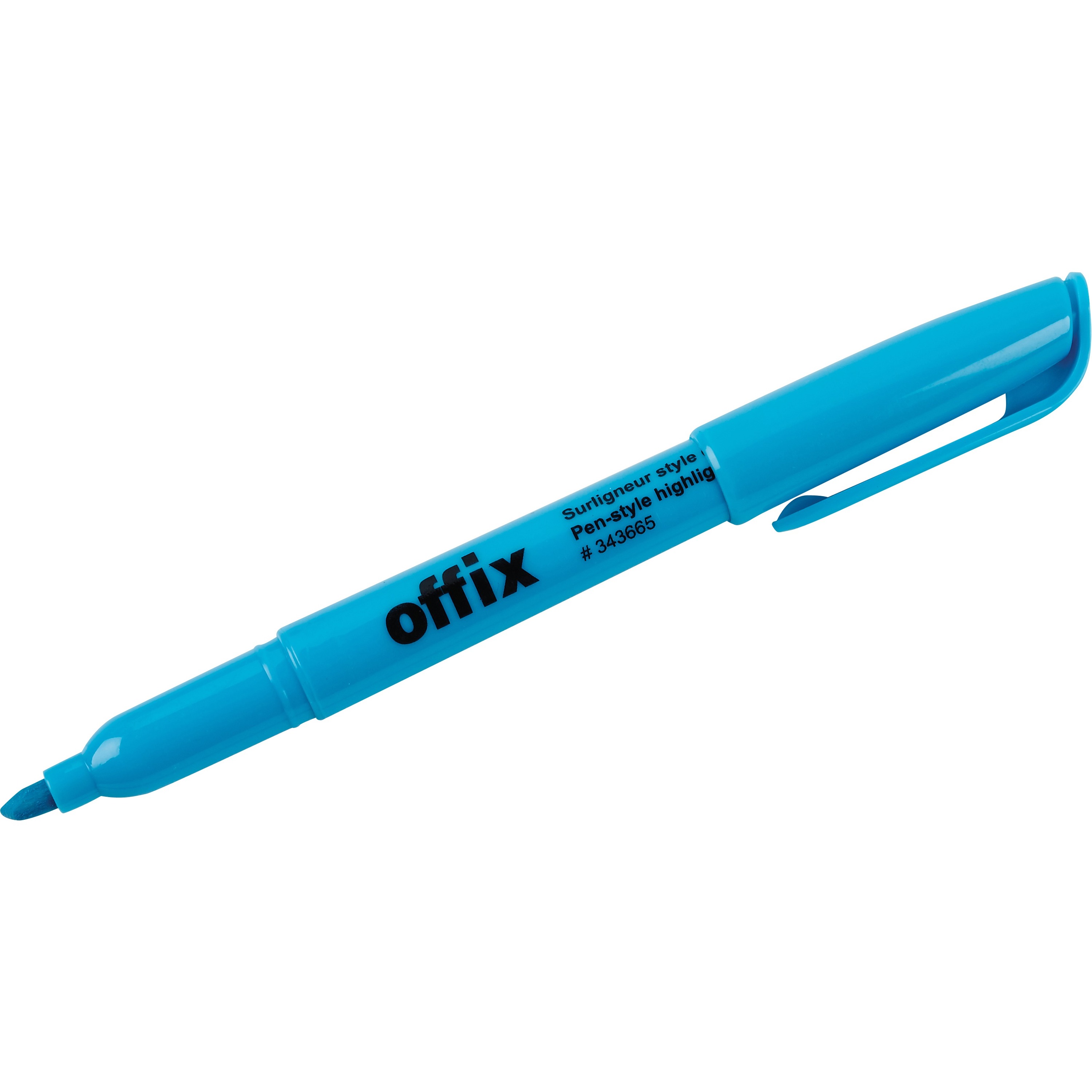 Offix Highlighter Set - Pen Style Style - Blue - 1 Dozen