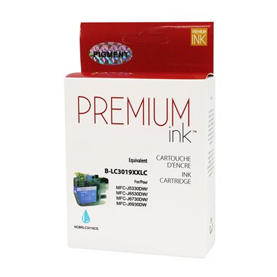 Premium Compatible Cyan Inkjet Cartridge for Brother LC3019XXL