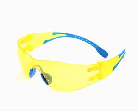 Premium Wrap Around Safety Glasses - Amber - Each