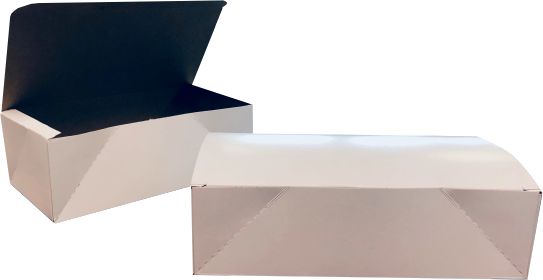 Snack Box White 8 1/4" x 4 1/2" x 2 1/4 Top Fold - 400/Case