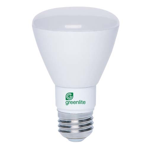 Greenlite LED - R20D - 7 Watt - 3000K Bright White - Dimmable - 500 Lumens - 50 Watt Equals - Each