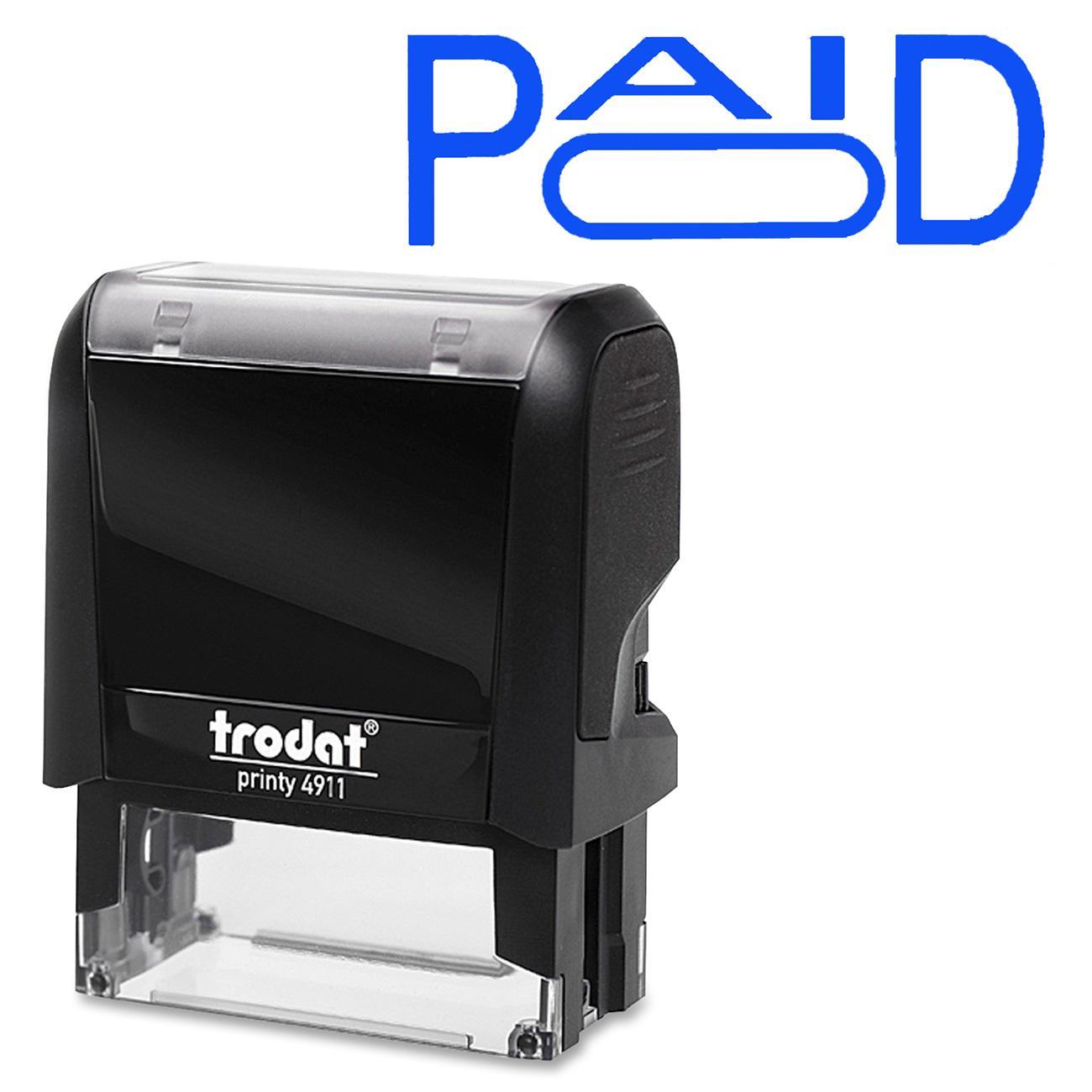 Trodat Self Inking ''PAID'' Stamp with text option - Each