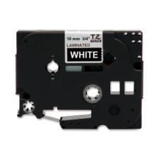 Brother P-Touch Laminated Tape - 3/4'' Width x 26 1/5 ft Length - Direct Thermal - White, Black - 1 Roll