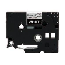 Brother P-Touch TZ Laminated Tape - 1/2'' Width x 26 1/5 ft Length - Direct Thermal - Black - 1 Each