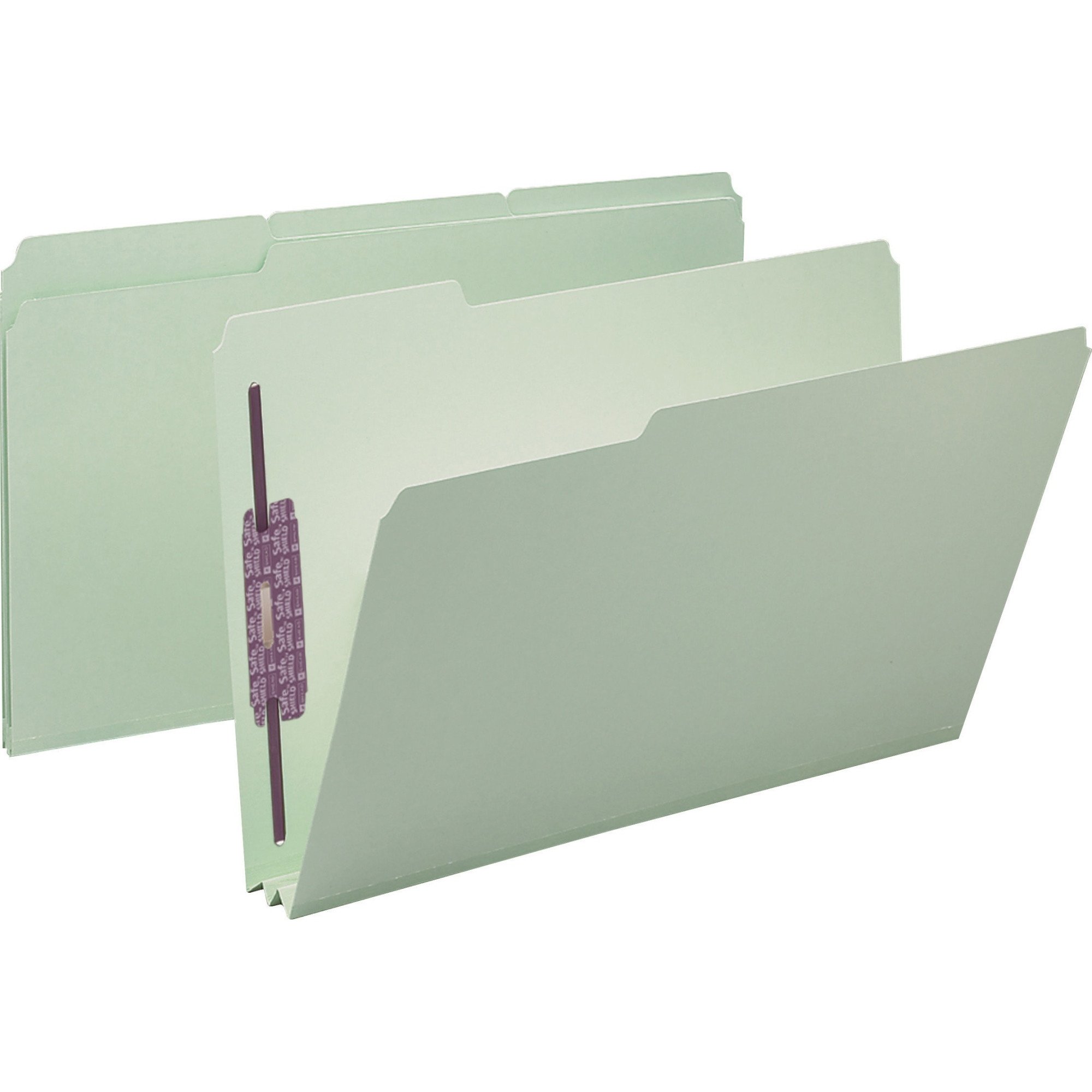 Smead 1/3 Cut Pressboard File Folders w/ Fasteners - Legal Size