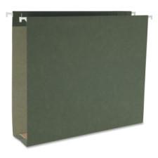 Smead 64259 Standard Green Hanging Box Bottom Folders - 2'' Folder Capacity - Letter - 8 1/2'' x 11'' Sheet Size - 2'' Expansion - 11 pt. Folder Thickness - Pressboard - Green - Recycled - 25