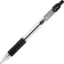 Zebra Pen Z-Grip Ballpoint Pen - Medium Pen Point Type - 1 mm Pen Point Size - Black Ink - Black Barrel - 1 Dozen