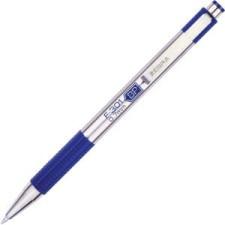 Zebra Pen Stainless Steel Ballpoint Pen - Fine Pen Point Type - 0.7 mm Pen Point Size - Refillable - Blue Ink - Stainless Steel Stainless Steel Barrel - 1 Each