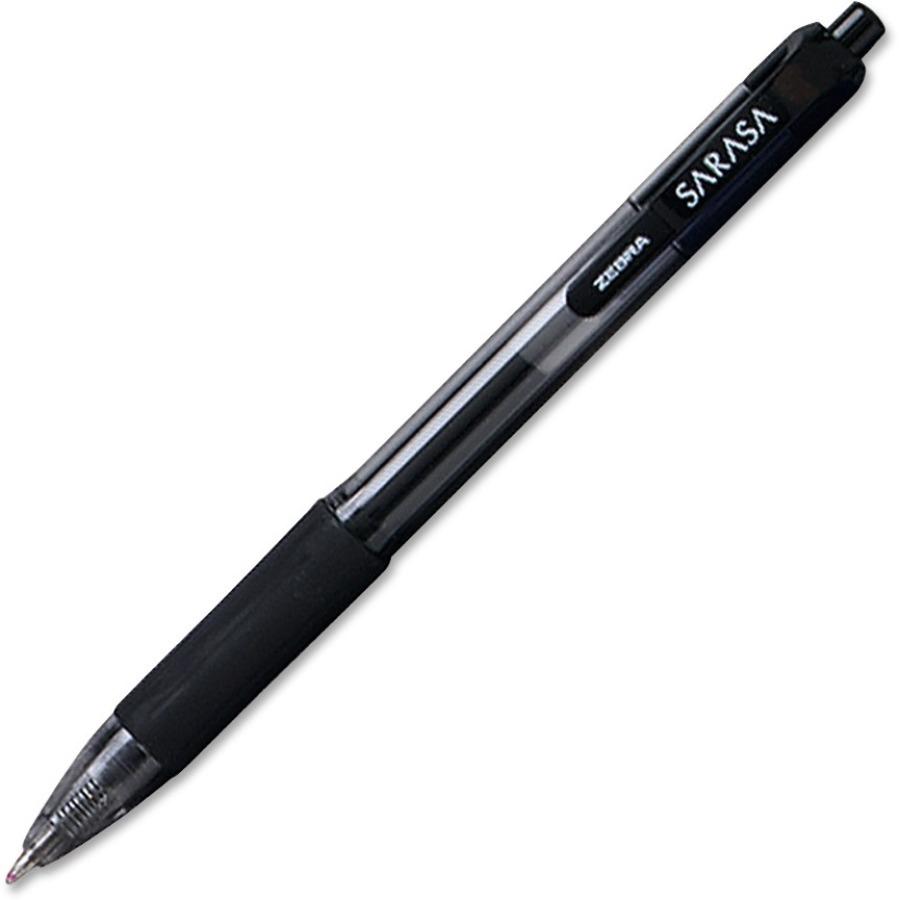 Zebra Pen Sarasa Gel Retractable Black Pens - 12/Pack
