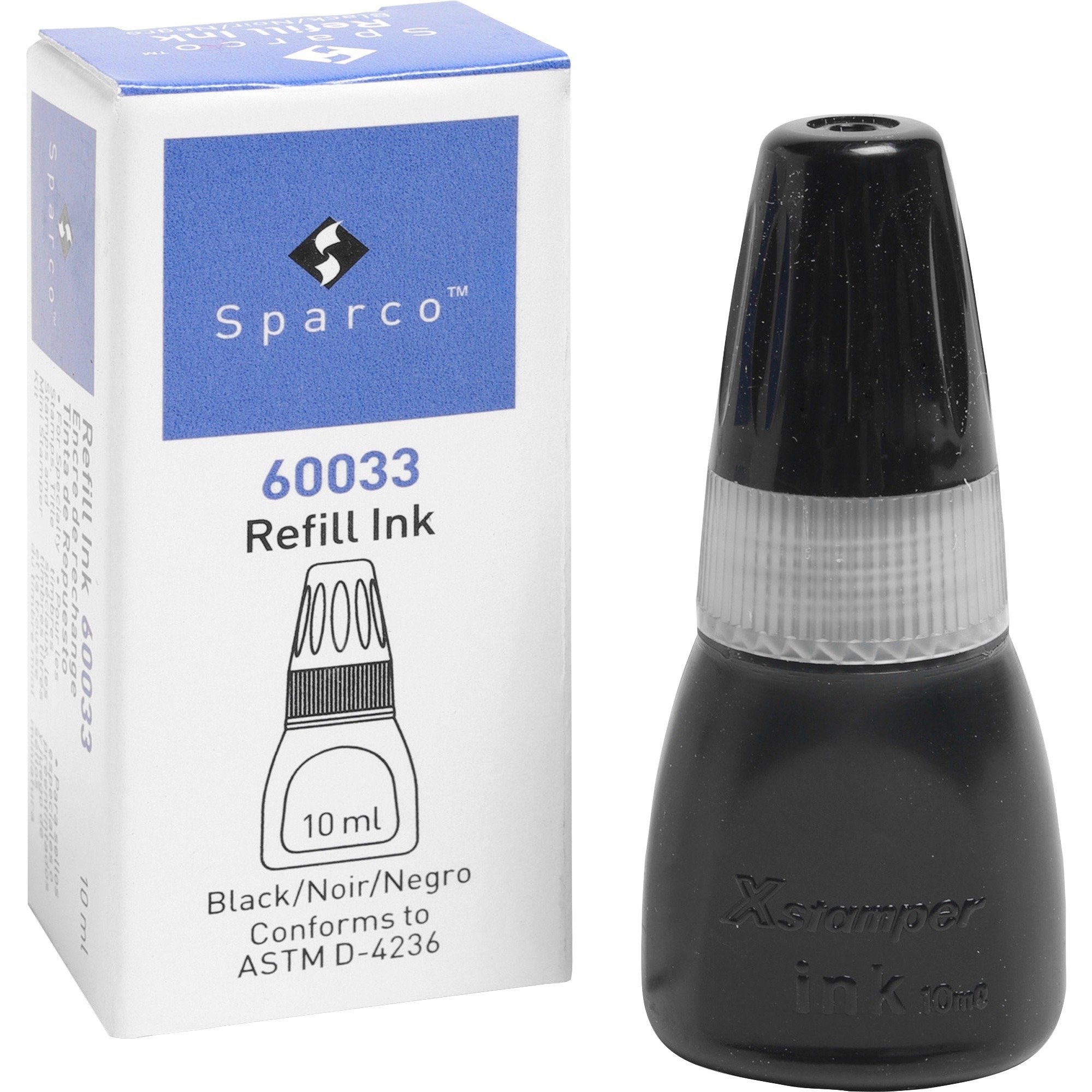 Sparco Stamp Refill Inks - Black - Each
