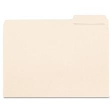 Sparco Interior File Folder - Letter - 8 1/2'' x 11'' Sheet Size - 1/3 Tab Cut - Assorted Position Tab Location - 11 pt. Folder Thickness - Manila - Recycled - 100 / Box