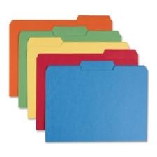 Sparco Interior File Folder - Letter - 8 1/2'' x 11'' Sheet Size - 1/3 Tab Cut - Assorted Position Tab Location - 11 pt. Folder Thickness - Assorted - Recycled - 100 / Box