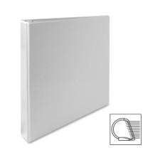 Business Source Slant Ring View Binder - 1'' Binder Capacity - Letter - 8 1/2'' x 11'' Sheet Size - 3 x D-Ring Fastener(s) - 2 Internal Pocket(s) - Vinyl, Polypropylene - White - 1 Each