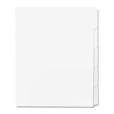 Sparco Single Reverse Collated Index Dividers - 5 - Tab(s)Blank - 8.50'' Divider Width x 11'' Divider Length - Letter - 3 Hole Punched - White - White - 50 / Box