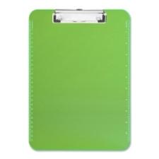Sparco Translucent Clipboard - 9'' x 12'' - Low-profile - Plastic - Neon Green