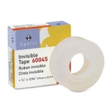 Sparco Invisible Tape - 0.75'' (19.1 mm) Width x 36 yd (32.9 m) Length - 1'' Core - Writable Surface, Acid-free, Photo-safe - 1 Roll - Clear