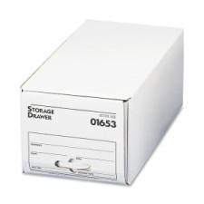 Sparco File Storage Drawer - External Dimensions: 12.5'' Width x 23.3'' Depth x 10.3''Height - Media Size Supported: Letter - Light Duty - Stackable - White - For File - Recycled - 6 / Carton